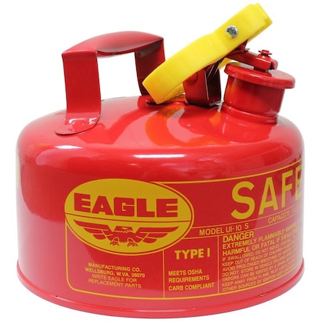 1-Gallon Red Eagle Gasoline Container W/Funnel